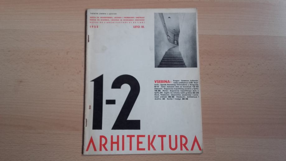 Revija arhitektura-kompleten letni III (1933)-8 revij