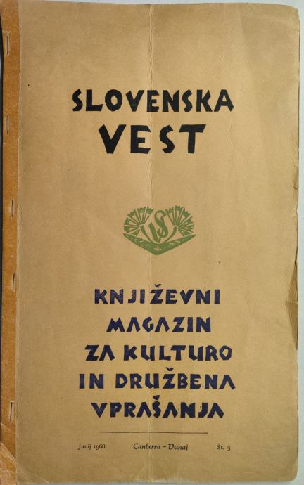 Slovenska vest, Lev Detela, Canberra, Dunaj, junij 1968, št. 3
