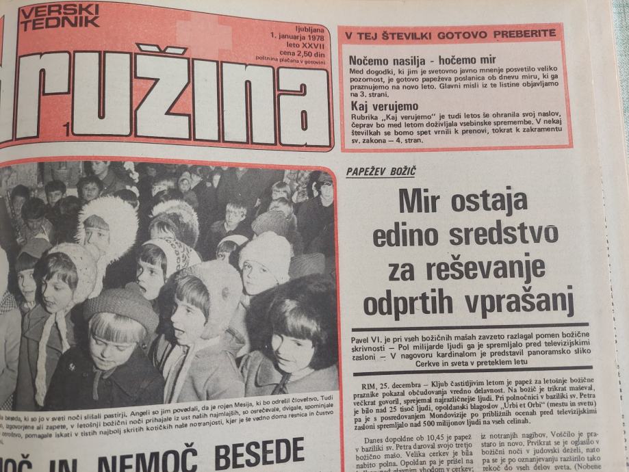 STARE REVIJE,ČASOPIS DRUŽINA,LETNIK 1978,VEZANE V KNJIGO,51 ŠTEVILK