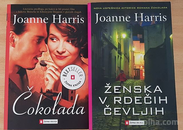 2xknjiga Čokolada in Ženska v rdečih čevljih (Joanne Harris)