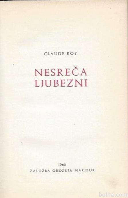 Nesreča ljubezni / Claude Roy