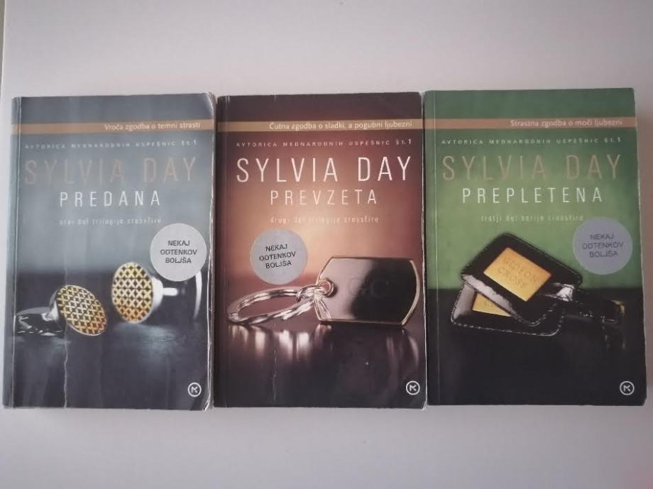 SYLVIA DAY, CROSSFIRE, PREDANA, PREVZETA, PREPLETENA, 3 KNJIGE V KOMPL