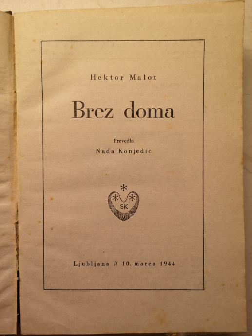 Brez doma / Hektor Malot, 1944