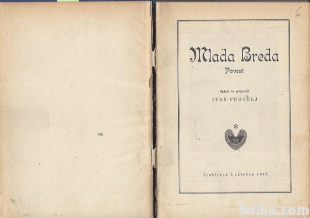 Mlada Breda : povest / spisal in popravil Ivan Pregelj