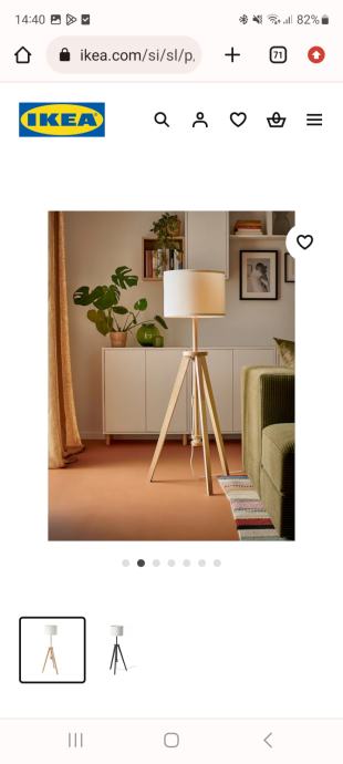 Ikea LAUTERS talna svetilka, kot nova