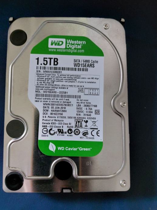 Disk SATA 1,5 TB