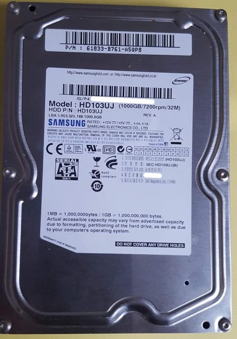 SAMSUNG Spinpoint F1 HD103UJ 1TB 3,5"