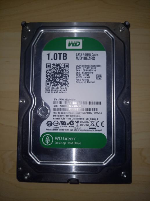 WD Green HDD 3,5" 1000 GB trdi disk