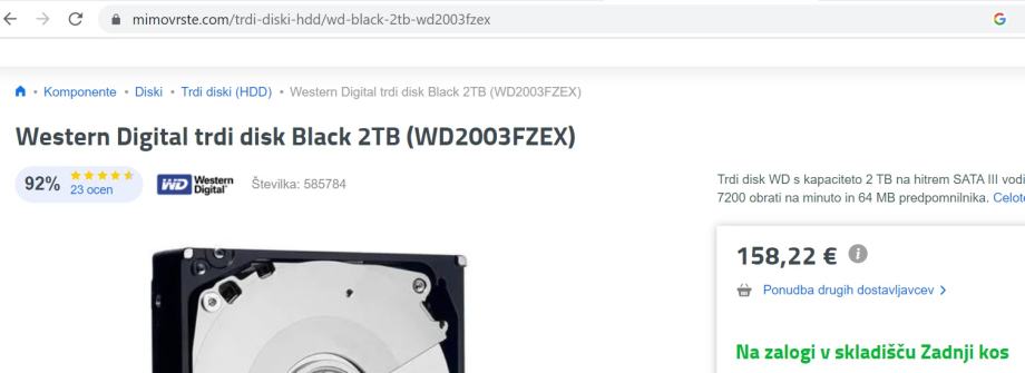 Western Digital 2TB Black serija