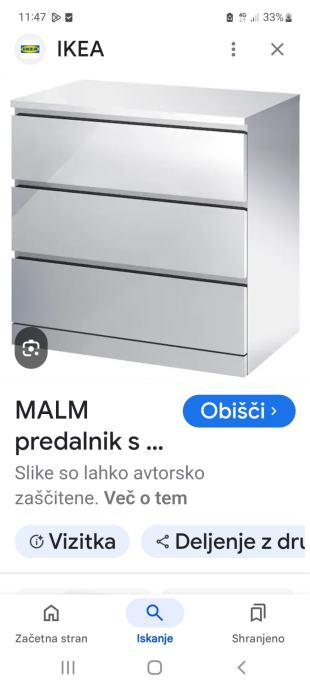 2 predala za ikea Malm