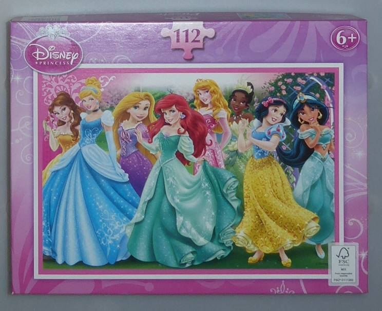 112-delna sestavljanka puzzle Disney Princess, od 6. leta