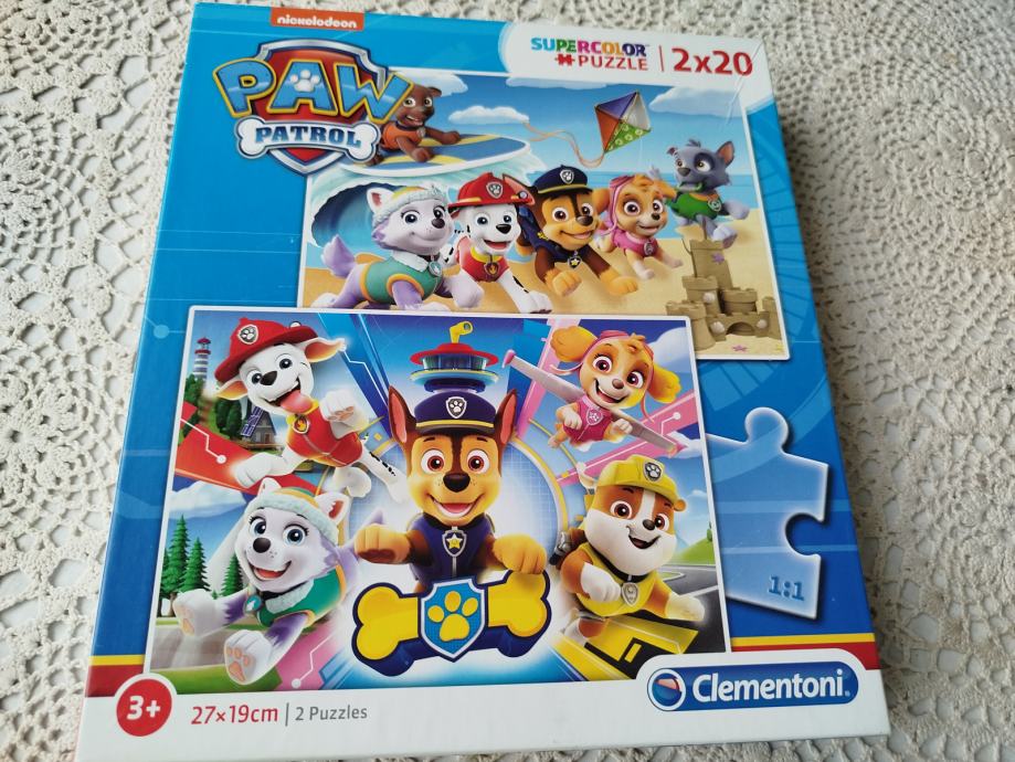 Sestavljenka-puzzle PAW PATROL, 2x20 kom, za 3+