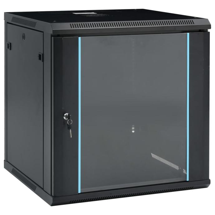 vidaXL Stenska omrežna omarica 12U 19" IP20 600x600x640 mm