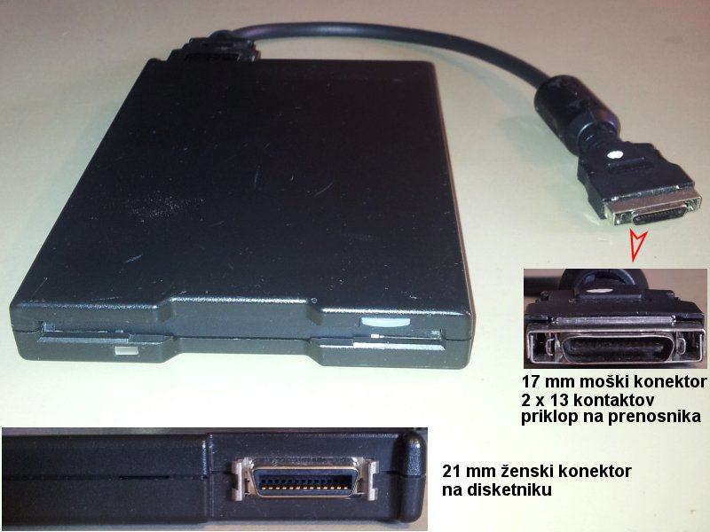 Zunanji disketnik 3.5 cole 1.44Mb za IBM ThinkPad/Dell/Toshiba