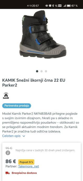 Zimski škornji Kamik, vel. 24