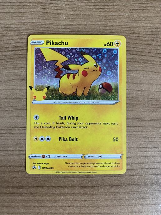 Pokemon General Mills 25th Anniversary Pikachu Holo Bleed Card