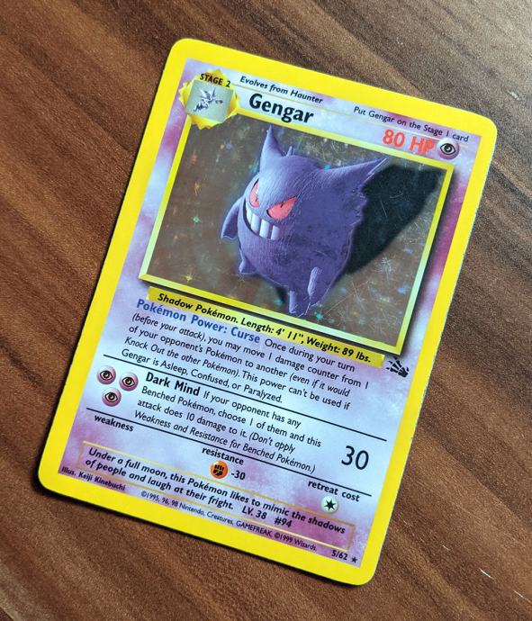 Pokemon TCG, Gengar (First Generation) 5/62 Holo