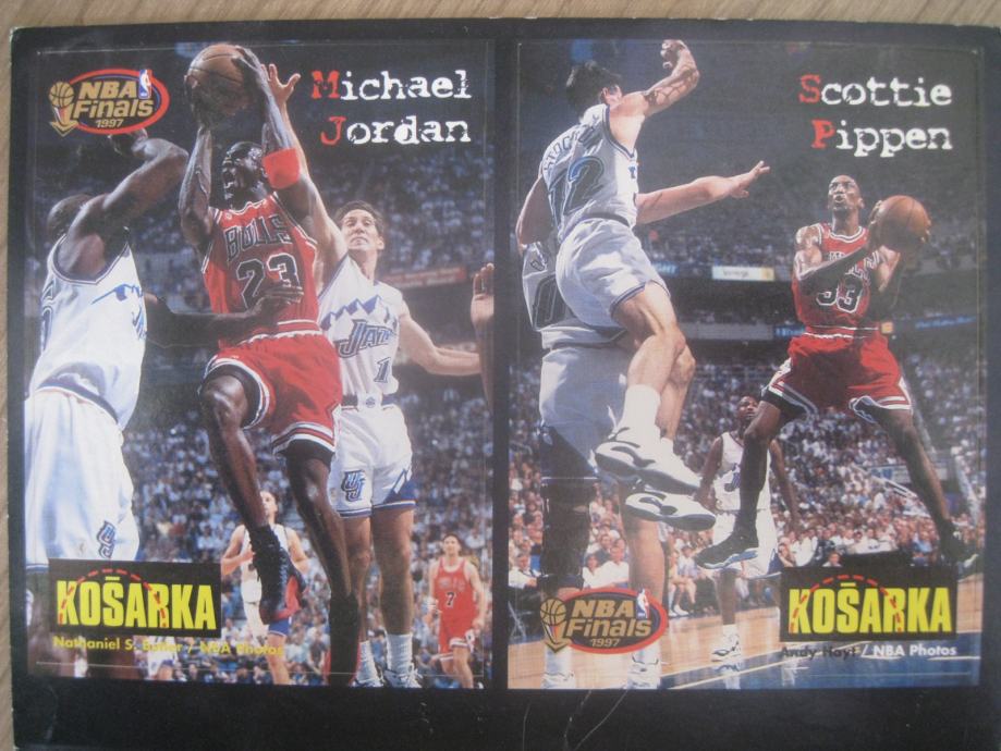 Sličice košarka NBA liga (M.Jordan, S. Pippen, K. Malone, J.Stockton)