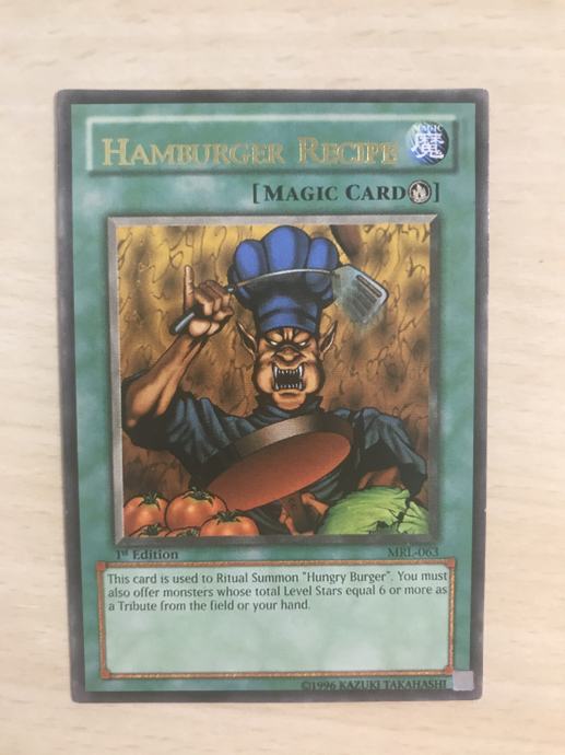 Yu-Gi-Oh! karta Hamburger Recipe 1. Edition MRL-063