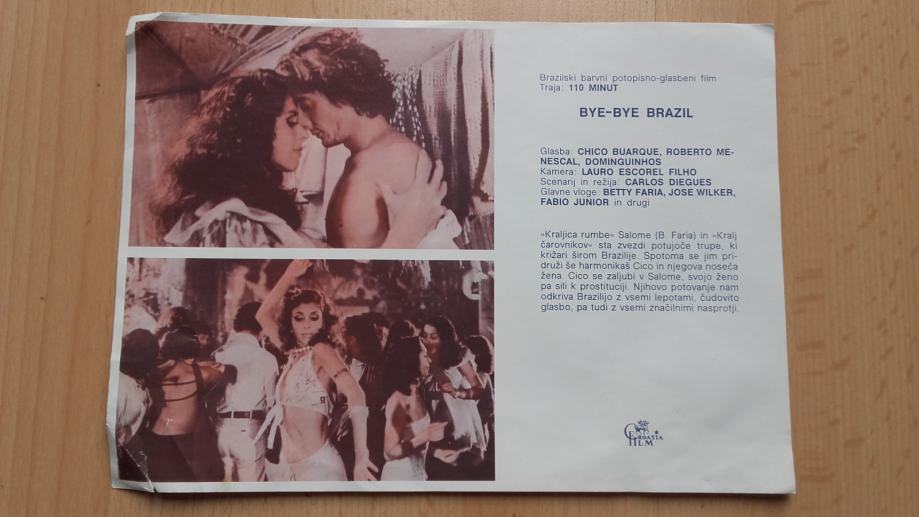 Kino/film.Croatia film.Mini plakat.Bye-bye Brazil.