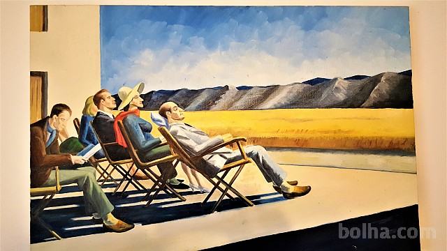 People In The Sun - Edward Hopper replika 90 x 60 cm