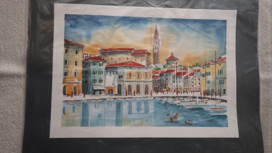 "Piran" tempera 21 x 31 cm