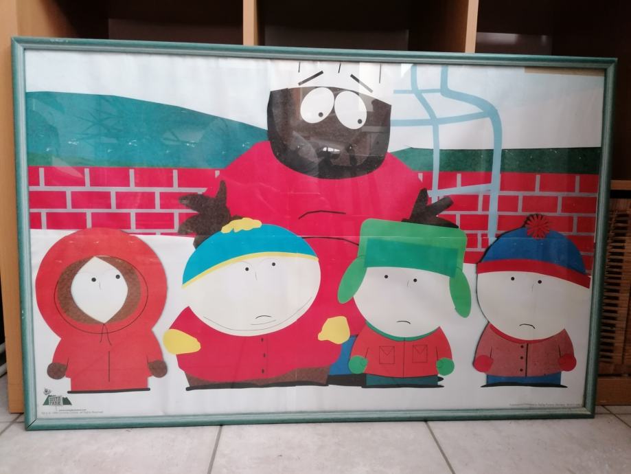 SOUTH PARK  zastekljena slika z okvirjem