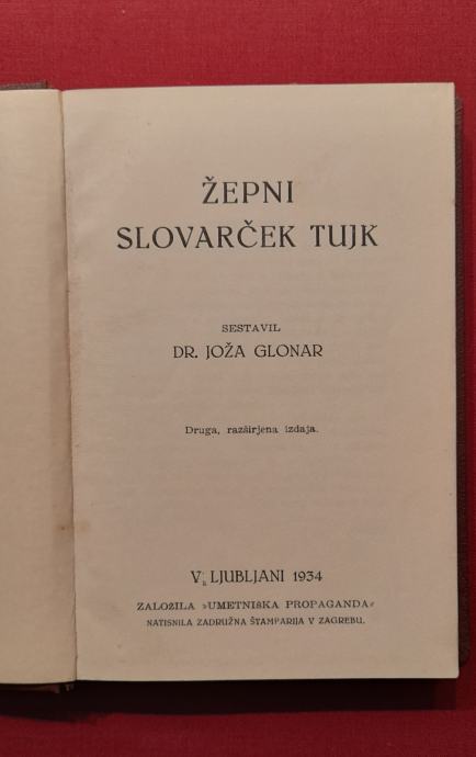 GLONARJEV ŽEPNI SLOVARČEK TUJK