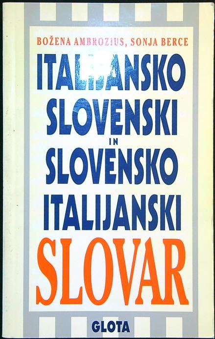 Italijansko-slovenski slovar, slovensko-italijanski slovar