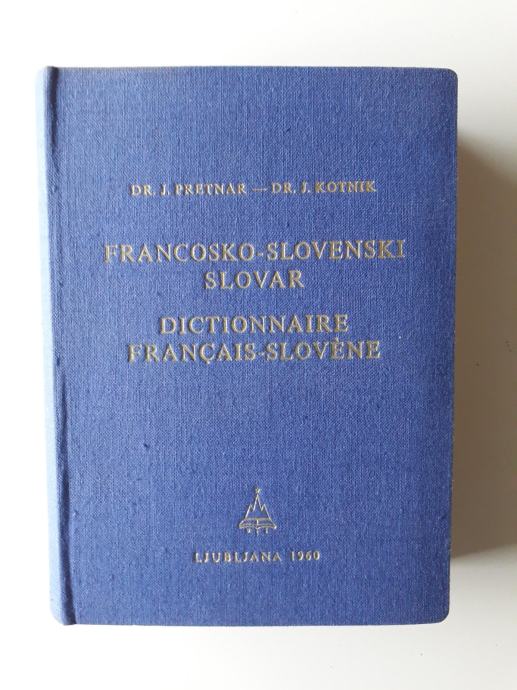 PRETNAR, KOTNIK, FRANCOSKO - SLOVENSKI SLOVAR, 1960