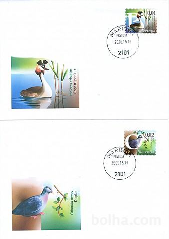 OVITEK SLOVENIJA - neuradni FDC-OPD Slovenske ptice 2015