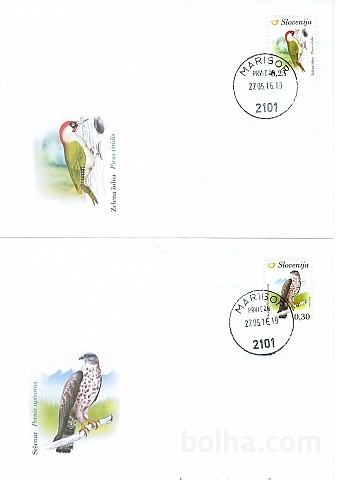 OVITEK SLOVENIJA - neuradni FDC-OPD Slovenske ptice 2016.