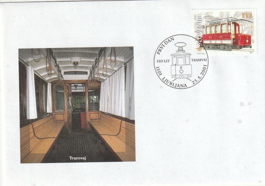 Slovenija 100 LET TRAMVAJA OPD FDC 2001