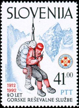 SLOVENIJA 1992 GORSKA REŠEVALNA SLUŽBA ** Mi 24 ** znamka