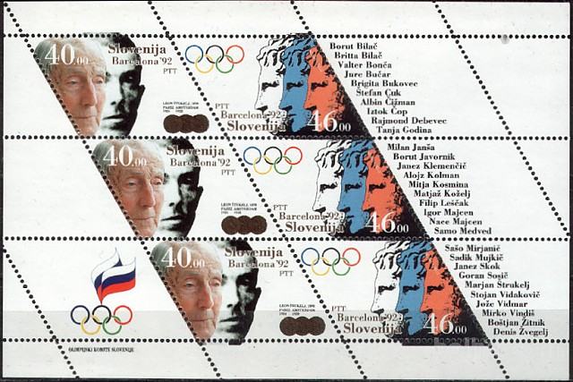 SLOVENIJA 1992 OLIMPIJSKE IGRE BARCELONA ** Mi 27/28 ** mala pola