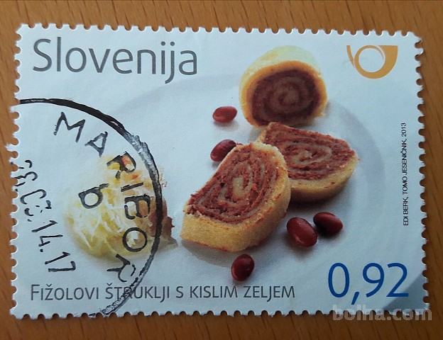 SLOVENIJA 2013 Fižolovi štruklji gastronomija žig. znamka