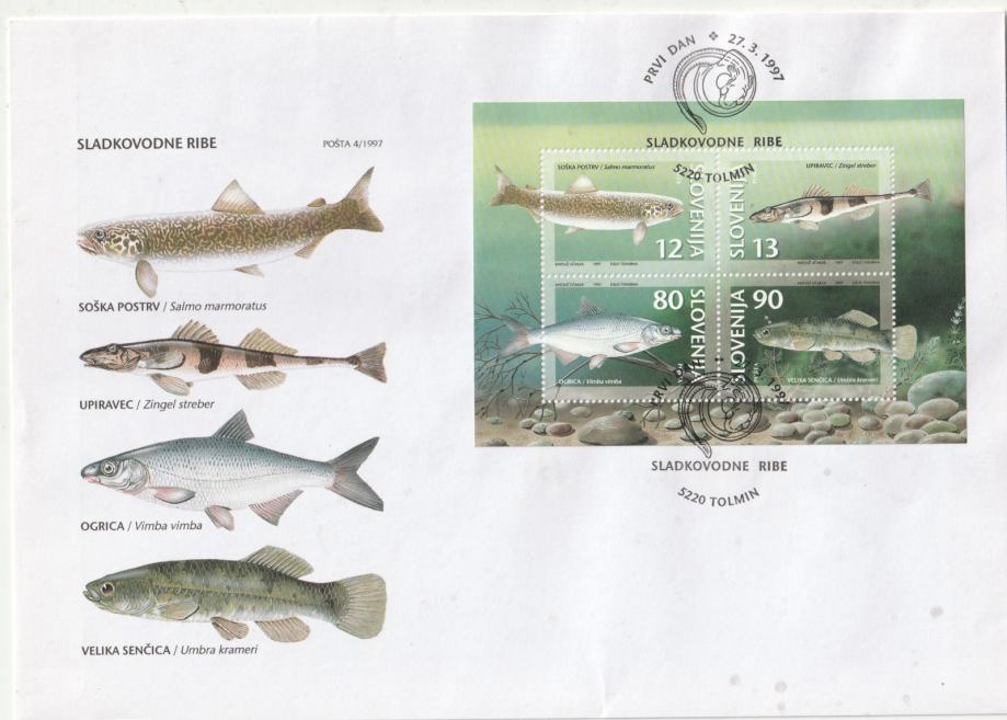 Slovenija RIBE OPD FDC 2001