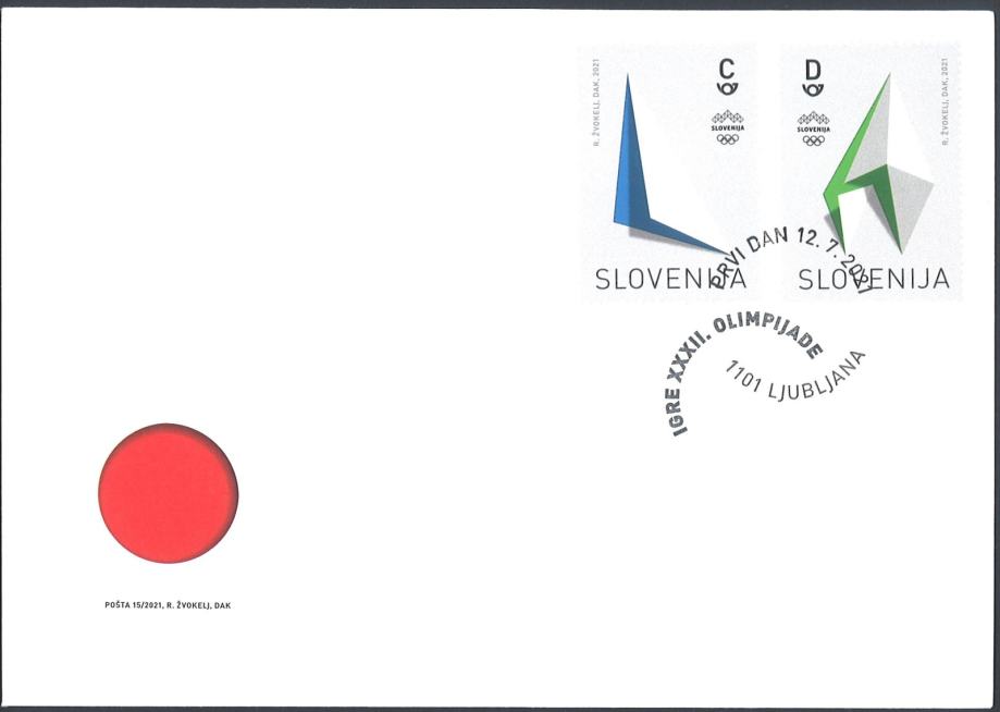 Znamke Slovenija 2021 - FDC  - olimpijada