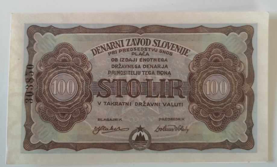 100 LIR DENARNI ZAVOD 1944 - UNC