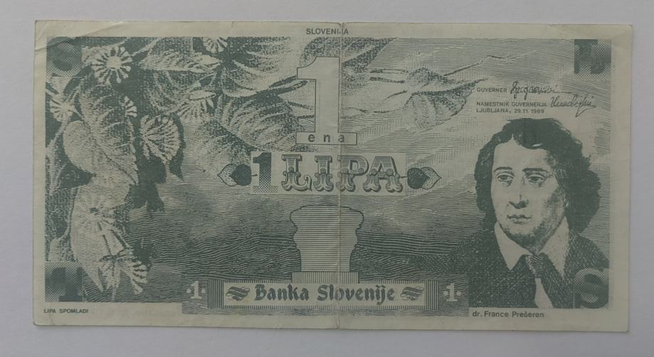 SLOVENIJA 1 LIPA 1989