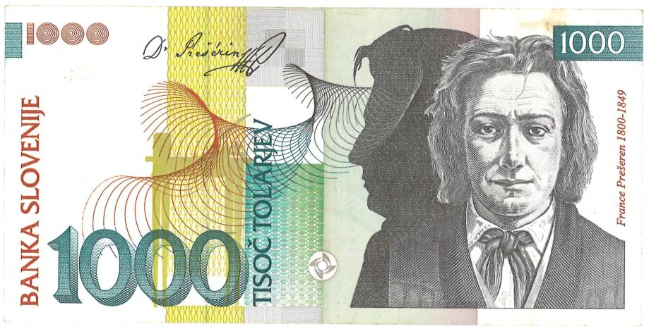 Slovenija  1000 tolarjev    1993