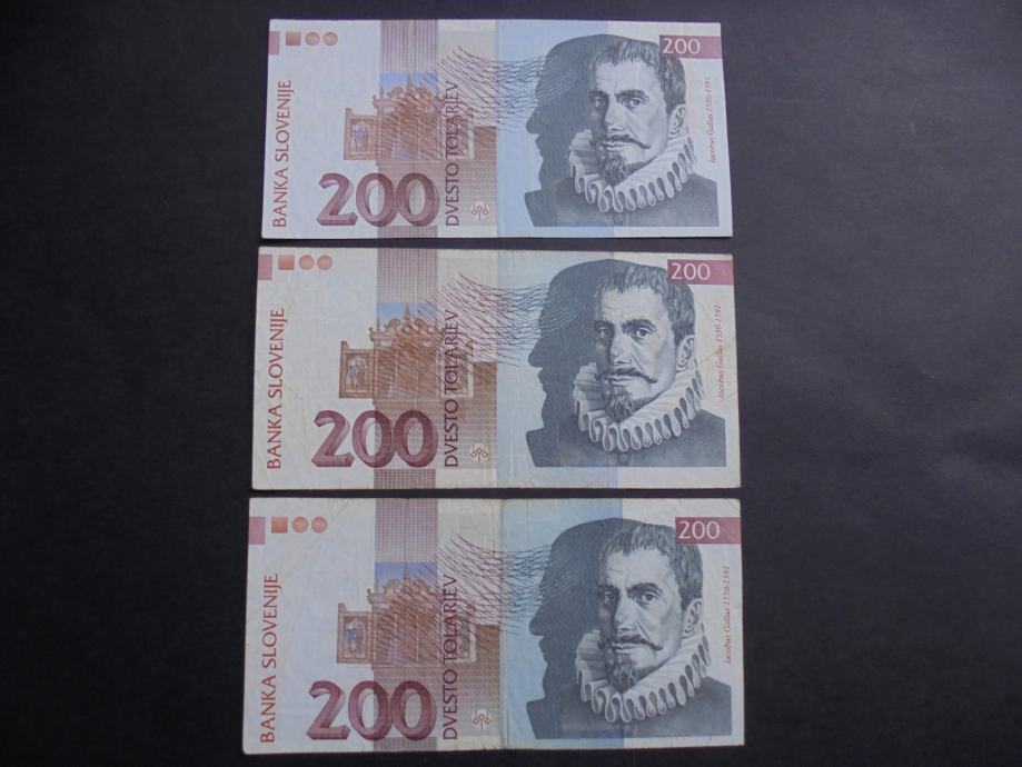 SLOVENIJA 200 SIT 1992,1997 in 2001