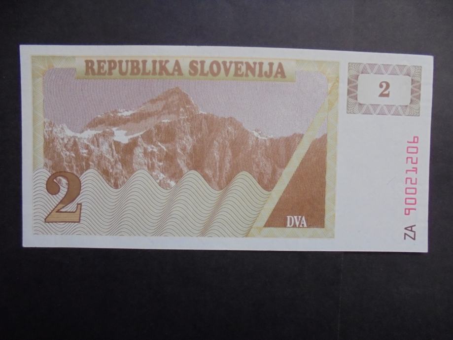 SLOVENIJA BON 2 SIT 1990(1991) aUNC/UNC-nadomestna serija ZA