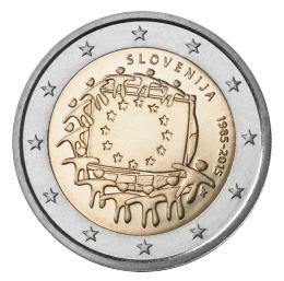 SLOVENIJA 2015 - 2 € 30 LET ZASTAVE EU