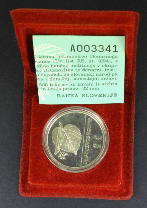 Srebrnik - 50 letnica Denarnega zavoda Slovenije 1994