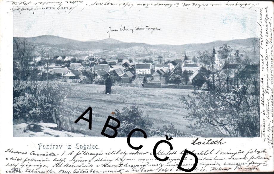 Logatec, 1900-ta, Loitsch, Notranjska, Longatico, razglednica