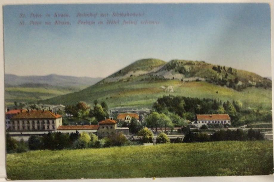 Pivka-postaja in hotel ob južni železnici,neposlana in odlično ohranje