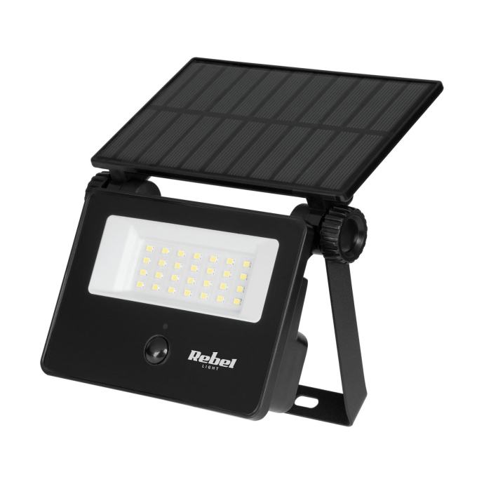 Stenski solarni reflektor s senzorjem gibanja 6W IP54 6500K