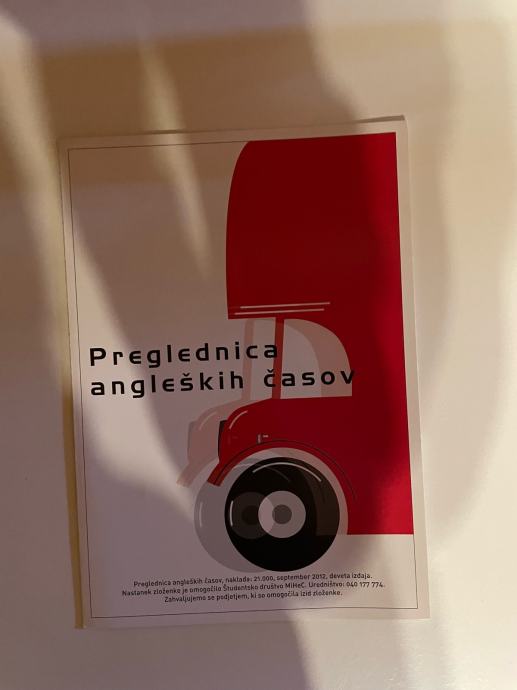 Preglednica angleških časov