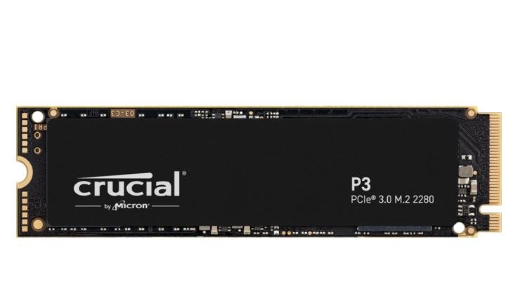 Crucial P3 SSD 2TB, M.2 PCIe 3.0 x4